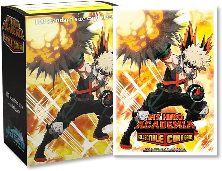 Arcane Tinmen Dragon Shield Sleeves – Matte Art: My Hero Academia: Bakugo Explode 100 CT - MTG Card Sleeves are Smooth & Tough - Compatible with Pokemon, MHA CCG & Magic The Gathering Cards (AT-16036)