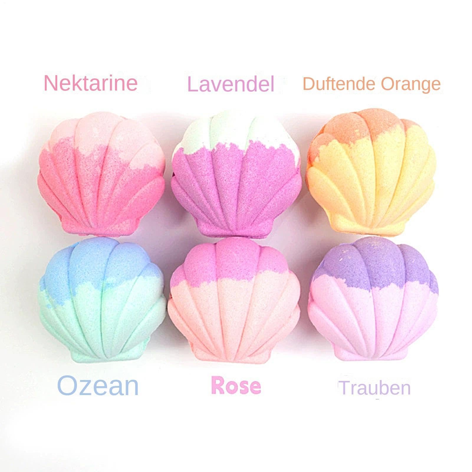 Bombas de baño de espuma, juego de baño estilo conch, 2,75 x 2,67 x 2,12 pulgadas, bolas de burbujas con fórmula para el cuidado de la piel, juego de relajación, bombas de baño con estilo de lujo,