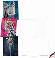 Vista 4 de The Best Card Company Juego surtido de cajas de tarjetas de felicitación en blanco, incluye 20 tarjetas + sobres, 10 diseños únicos, perfecto