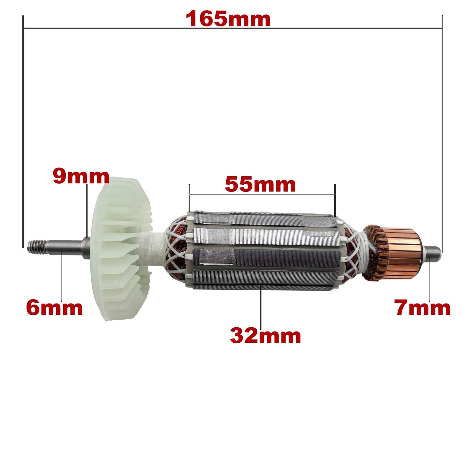 AC 220V 240V 9556NB 9556HN 9558NB 9558HN Rotor de armadura 9556 9557 9558 repuestos for amoladora angular amoladora 510107-9(Armature)