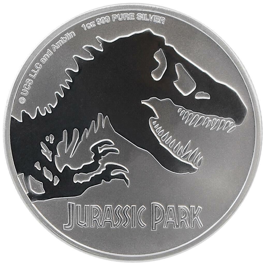 Moneda de plata de 1 onza Jurassic 2020 Park Niue solo 10,000 piezas Cápsula de plata de 1 Oz Silver Top Condición!