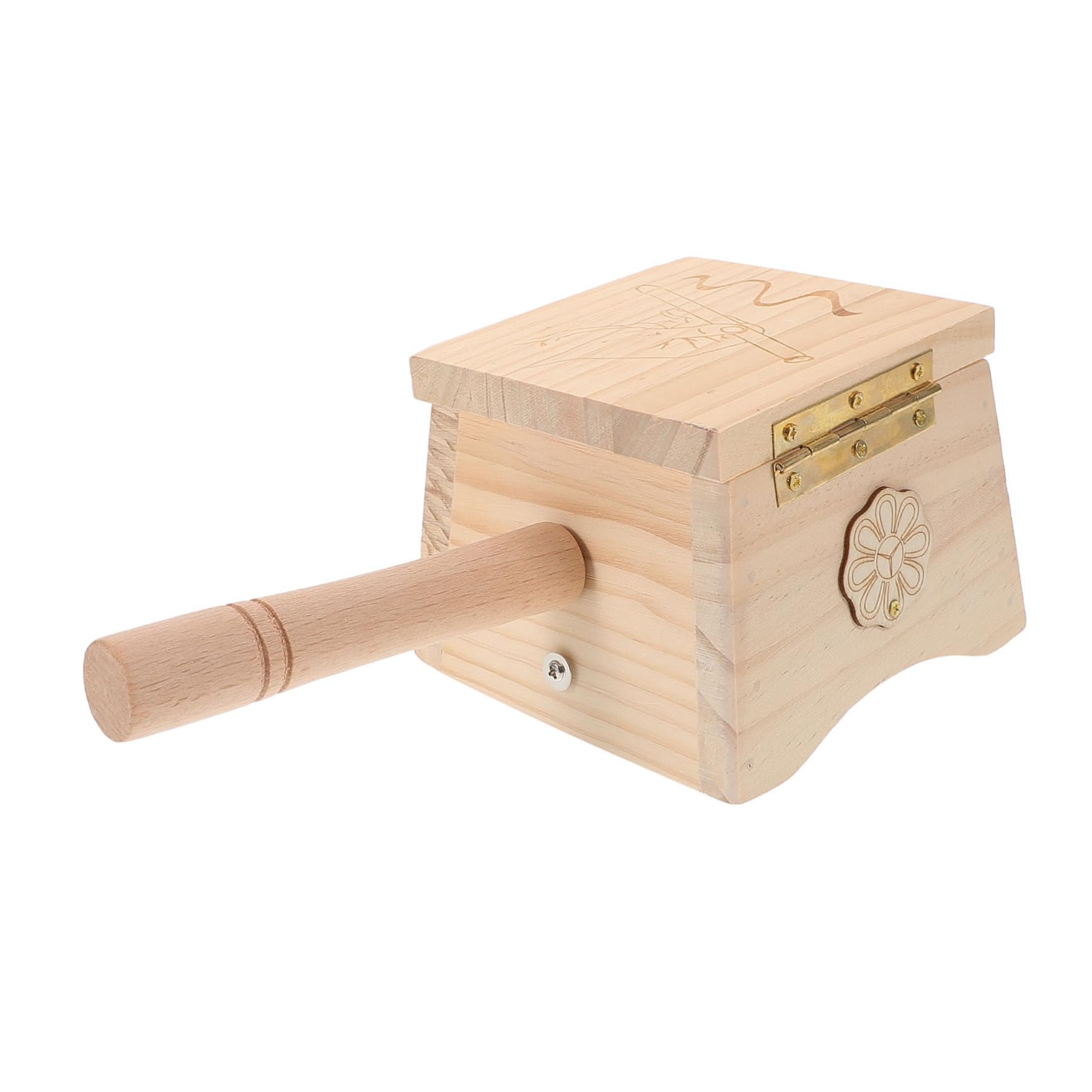 FRCOLOR Smart Wooden Device Box Traditional Chinese Jar Burner Holder Ideal for Abdomen Body Home Use