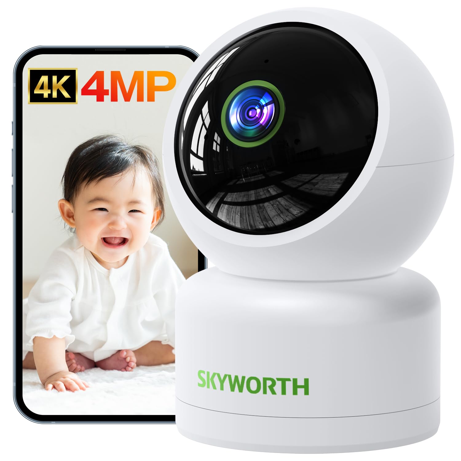 Amazon.co.jp: Skyworth ペットカメラ 防犯カメラ 室内【2026新進化