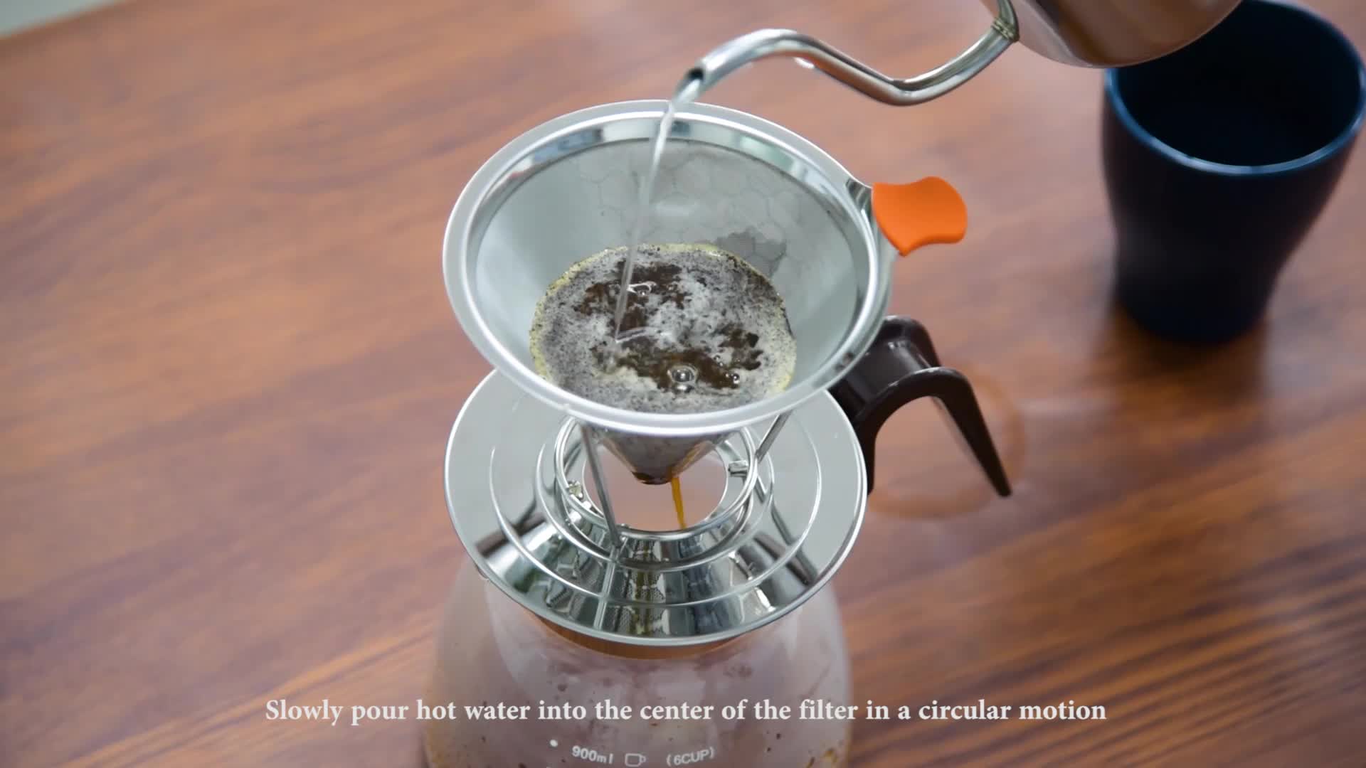 E Prance Permanent Coffee Filter Kf2 Reusable Coffee Filter Stainless Steel With Removable Stand For 4 Cups Updated Version Amazon Co Uk Kitchen Home