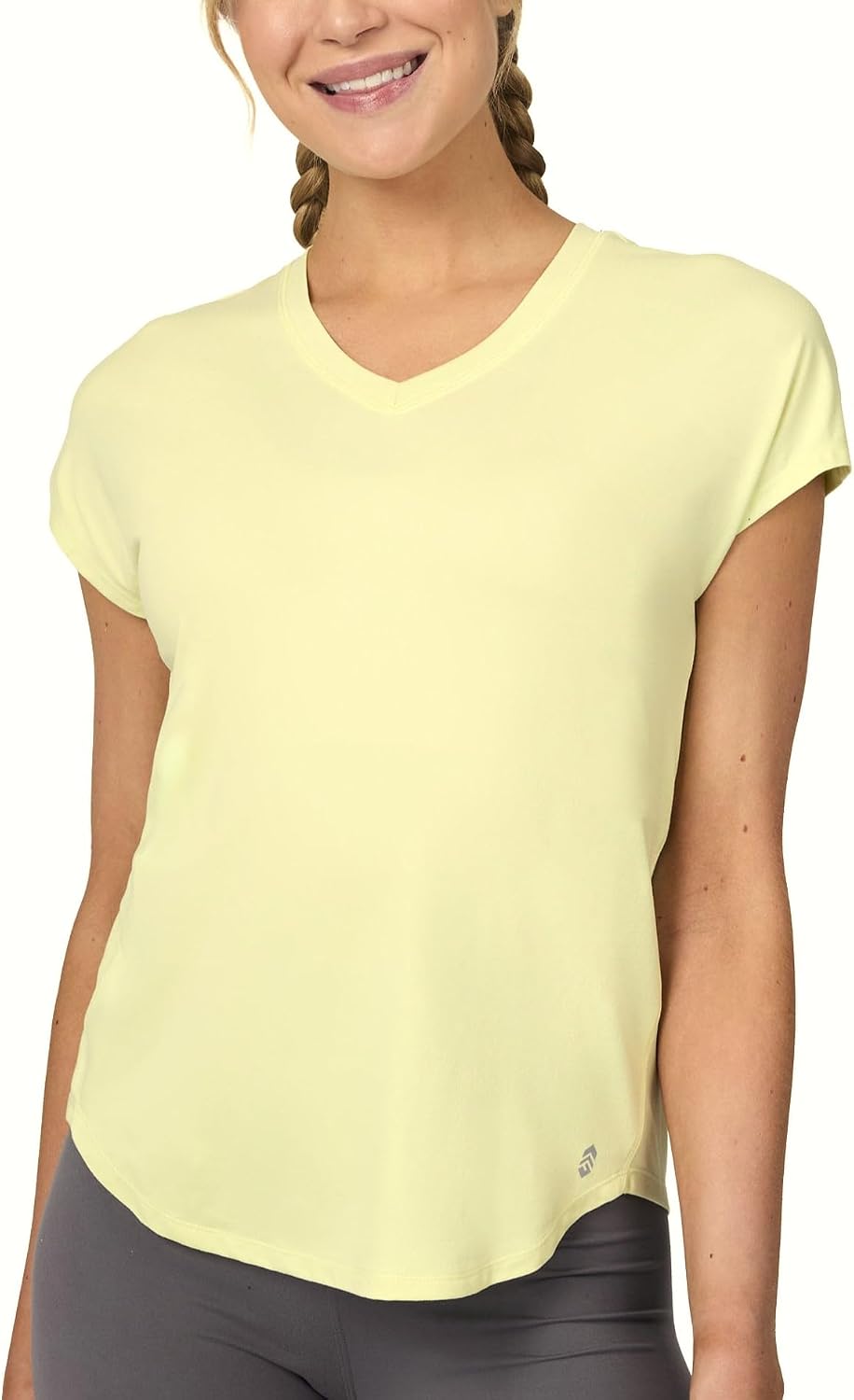 Free Country Women's Athletic T-Shirts Sun UPF 50+ Quick Dry Microtech® Cool Gym Workout Soft Short Sleeve Top Tee-Chill B