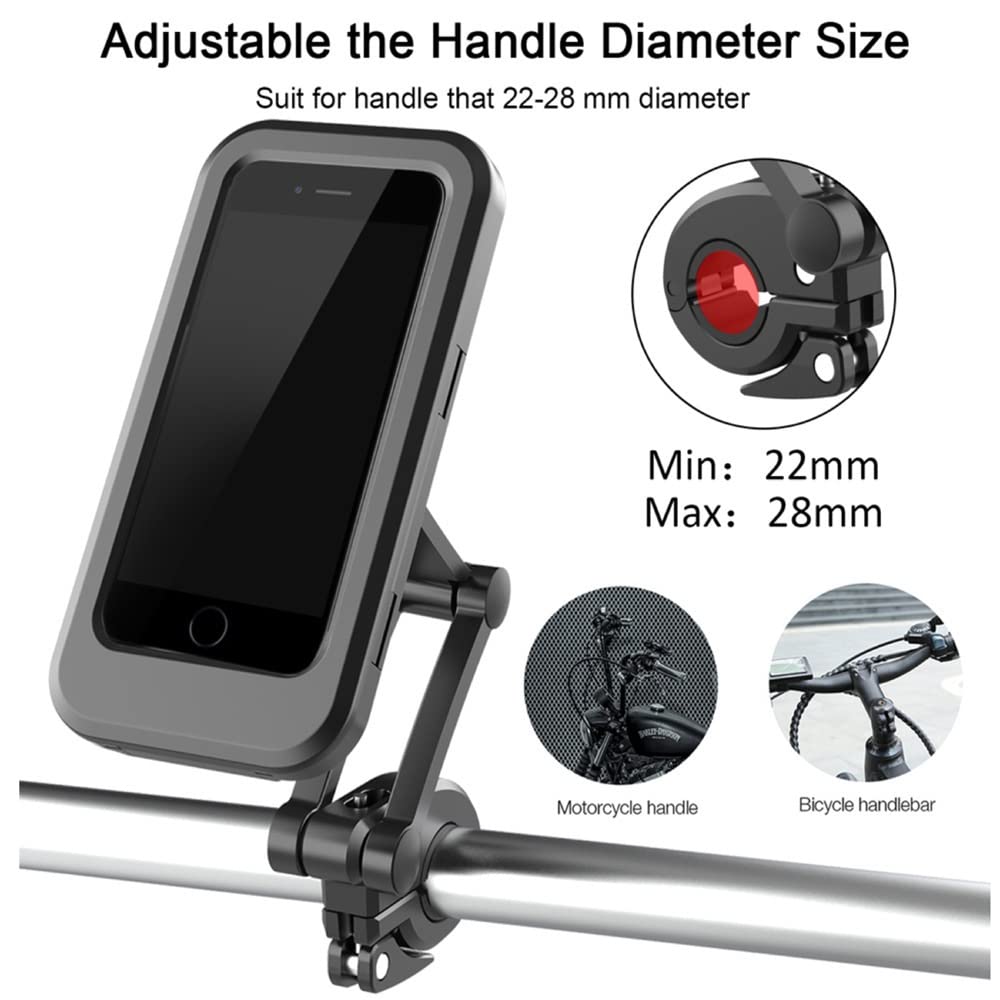 Uchwyt na telefon motocyklowy Wodoodporny rower ze stopu aluminium Uchwyt na telefon rowerowy Uchwyt na kierownicę motocykla Antypoślizgowy uchwyt na telefon komórkowy