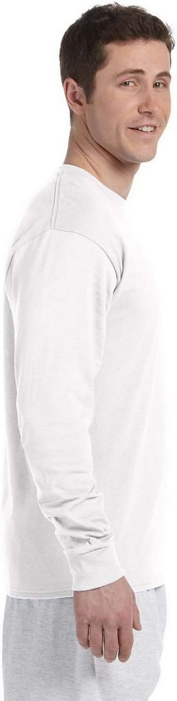 Champion Men's Long-Sleeve T-Shirt, Heritage Tee, Heavyweight Crewneck T-Shirt - Image 3