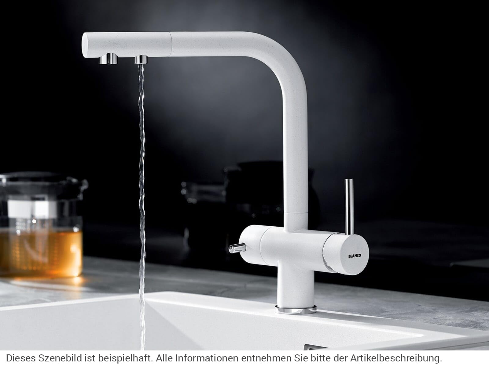 BLANCO FONTAS II Filter | Küchenarmatur in chrom | Hochdruck | Rückflussverhinderer | Keramik Kartusche | Gesicherte Wasserqualität & wassersparend | Filter wird zusätzlich benötigt | [16x25,3x30 cm]