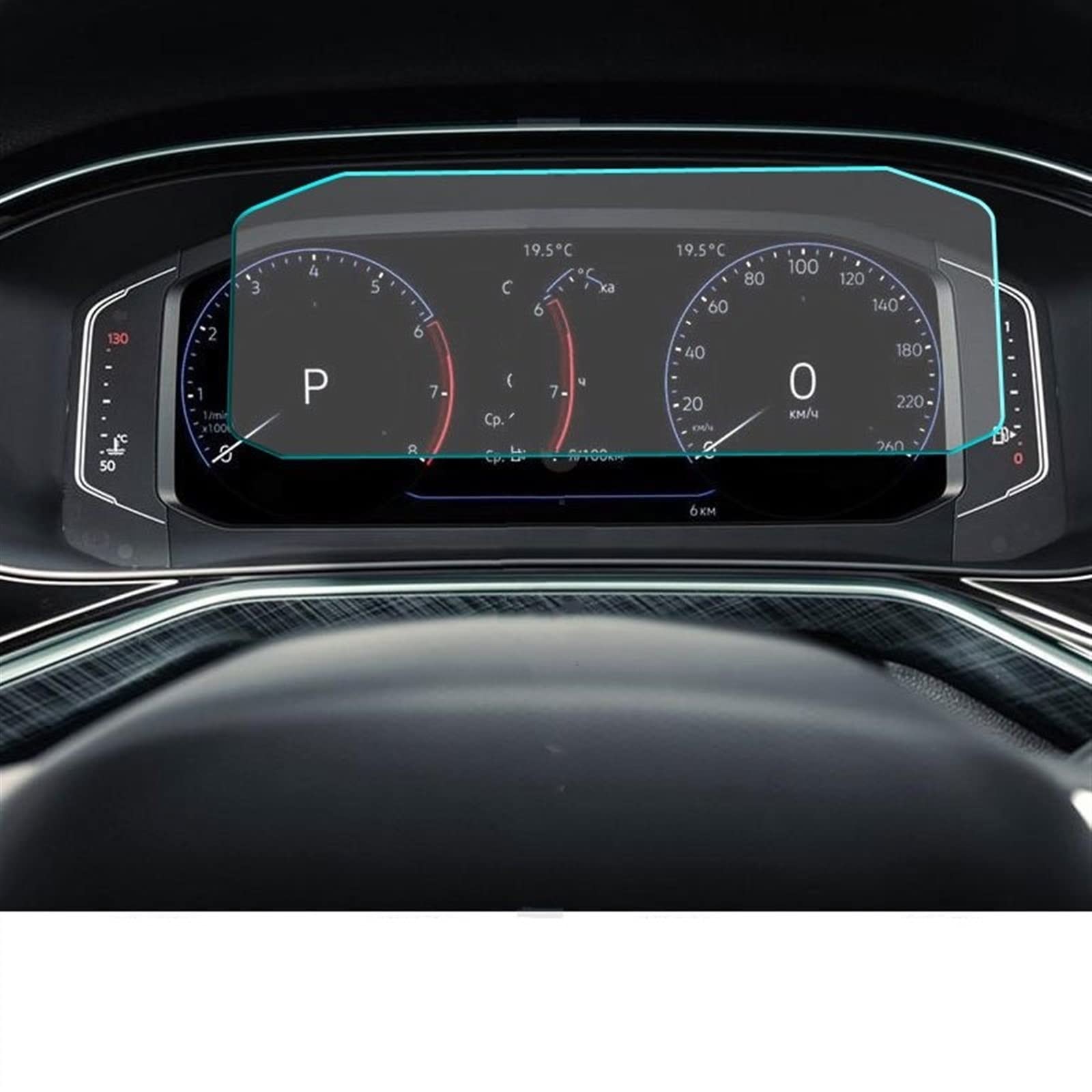 Auto Navigation Gehärtetes Glas LCD-Bildschirm Schutzfolie Aufkleber Schutz Für VW Tiguan 2021 2022 Armaturenbrett(C)