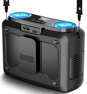 chillgo 20000mAh Portable Fan,Ture High Speed Dual Motors with 200% Powerful Airflow, Up to 135Hours and Rechargeable Personal Neck Waist Wearable Fans for Travel,Camping,Outdoor,Jobsite,Sports,Golf - Amazon product rated Grade B