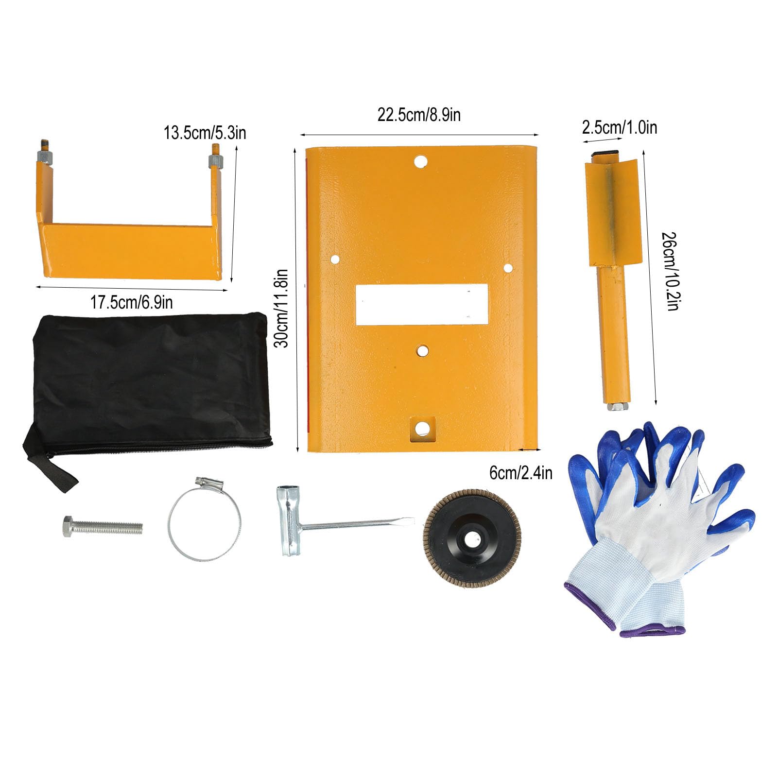 Amoladora de Cuchillas para cortacésped, Anillo Ajustable de 30°, afilador de Cuchillas Duradero Desmontable para cortacésped