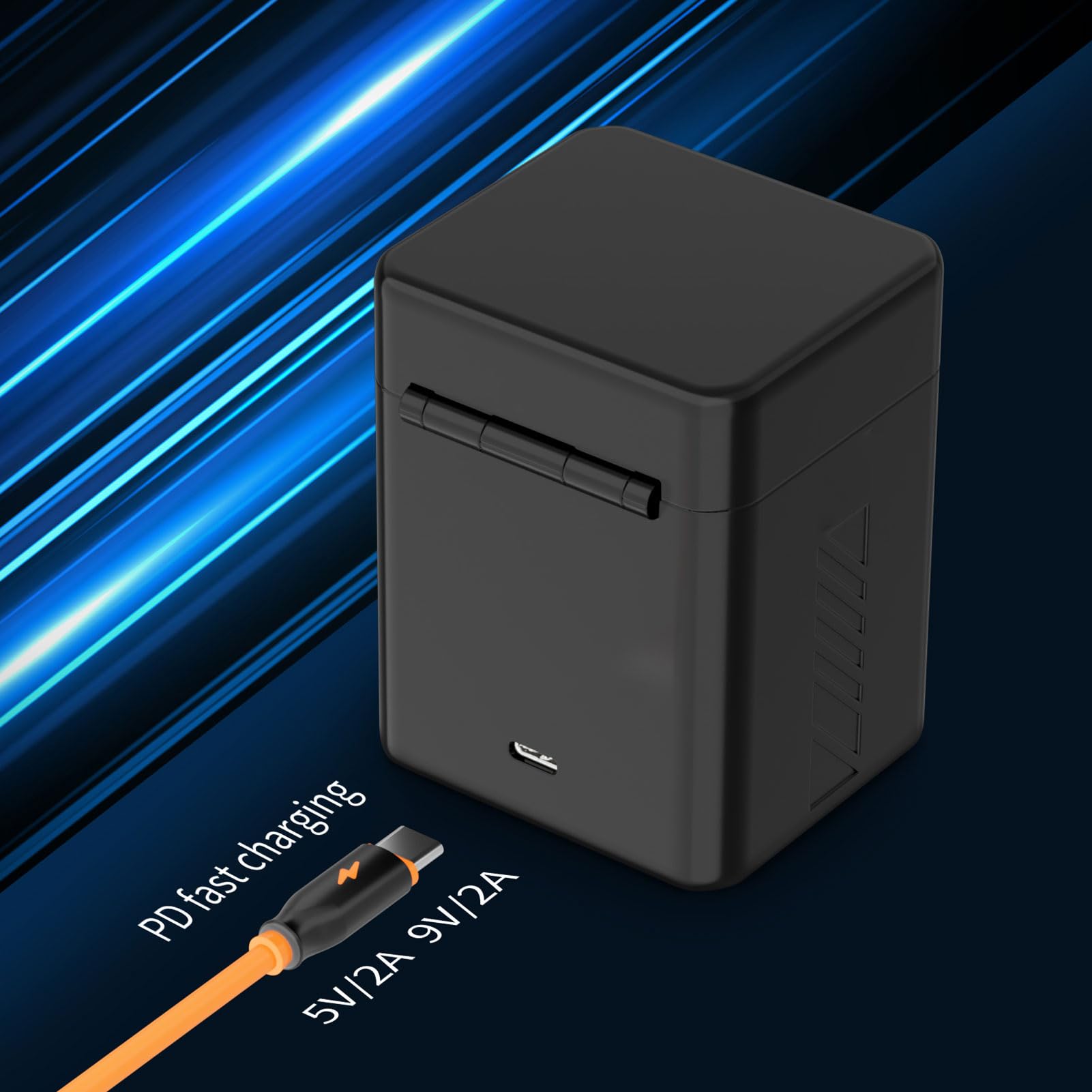 Double Compact Load Charger Caricatore con L'organizzazione di una Scheda di Memoria per la Schermata OLED M3/ M5/ M6 per la Luce di Aggiornamento in Tempo Reale assolutamente/ 66 X 62 X 84 Mm