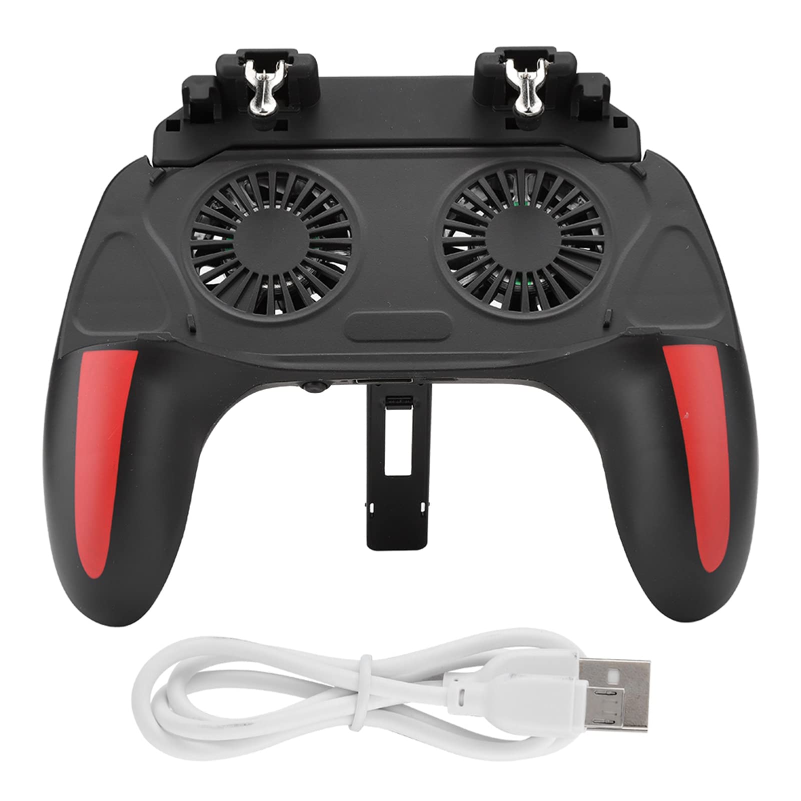 MAJONMMERD Controller per Gioco, Gamepad Telefono Mobile Gaming Grip con Doppia Ventola di Raffreddamento, Batteria 2500mAh 5000mAh, Impugnatura Ergonomica, Rapida Dissipazione del Calore (5000mah)