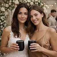 Vista 8 de Oojami 40 vasos de 12 onzas irrompibles de plástico sin tallo, para vino, champán, whisky, elegantes, duraderos, desechables, para interiores