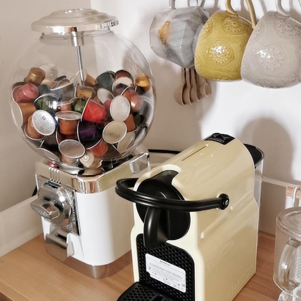 luxury & special Coffee capsule storage box mini home cafe drawing box Max 260 Capsules White 9.8x9.8x17inch