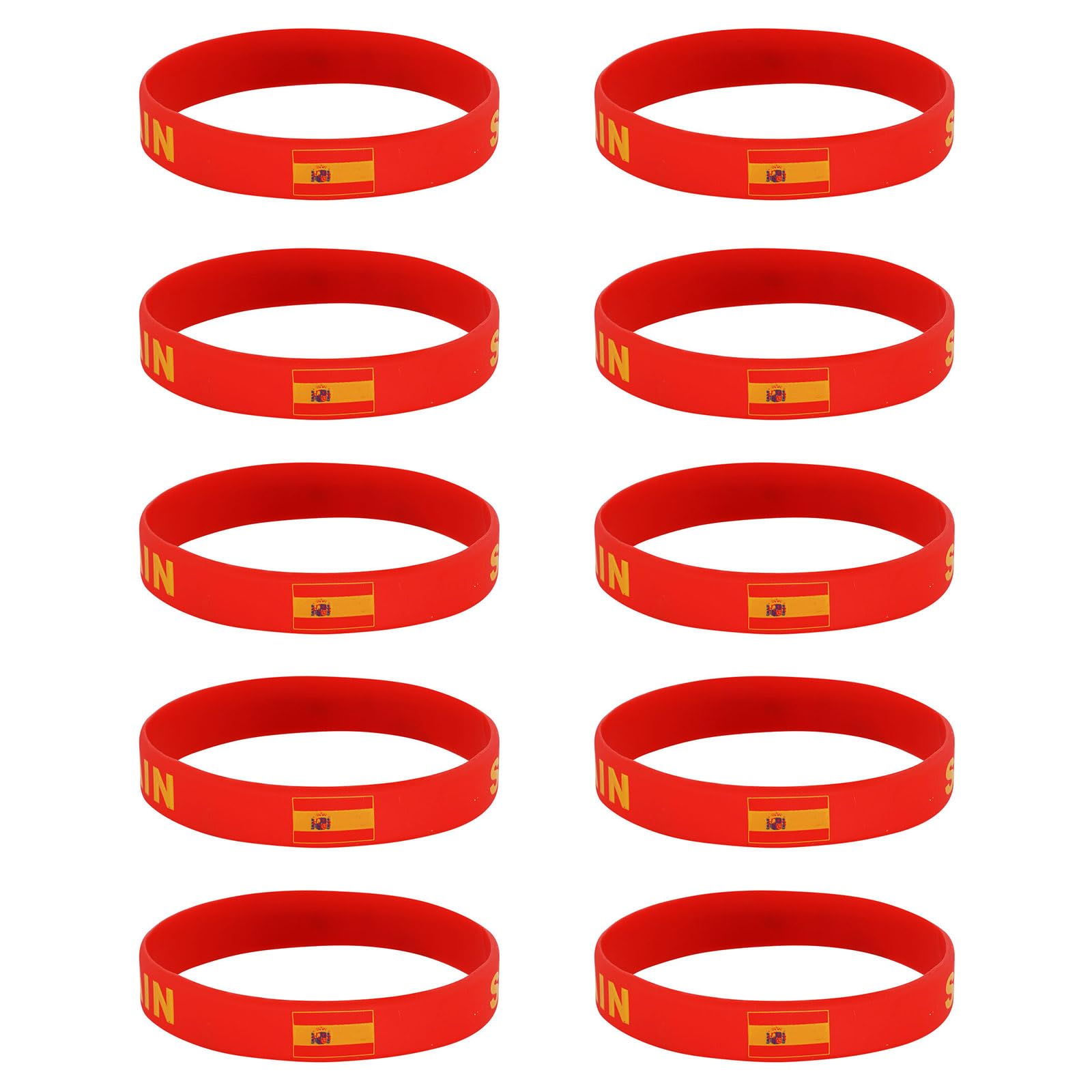 kmgfsd 10 Piece 2026 Year Soccer Event Wristbands Wrist Chain with 2026 Competing Countries Flags for Fan Collaboration Silicone Wristbands
