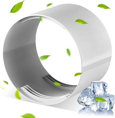 Outus Conector de manguera de escape de 5.9 pulgadas y extensor de aire acondicionado portátil, soporte en sentido horario y contrario a las agujas