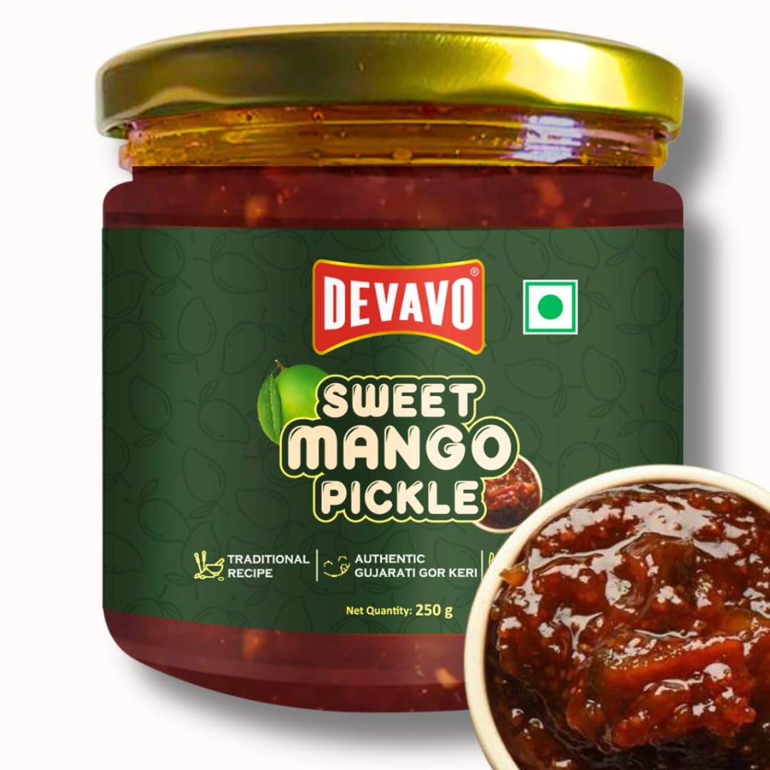 See full amazon price history chart for Devavo Sweet Mango Pickle | Authentic Gujarati Gorkeri | Traditional Recipe | Handmade with Love | No Artificial Colour & Flavour (250 g) Devavo Sweet Mango Pickle | Authentic Gujarati Gorkeri | Traditional Recipe | Handmade with Love | No Artificial Colour & Flavour (250 g) (B0D7S6G8ZB) Amazon Price History, Amazon Price Tracker