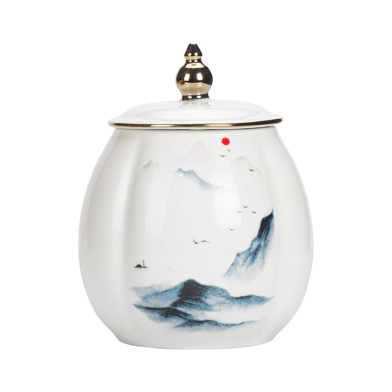 FZYOZZDPASL Ceramic Tea Canister Ceramic Tea Packaging Cans Large Creative Storage for Coffee, Spices