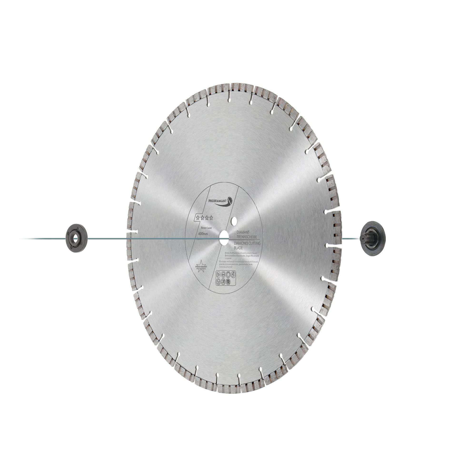 PRODIAMANT Disco de corte de diamante Premium láser para hormigón 400 mm x 20 mm disco de corte de diamante soldado por láser