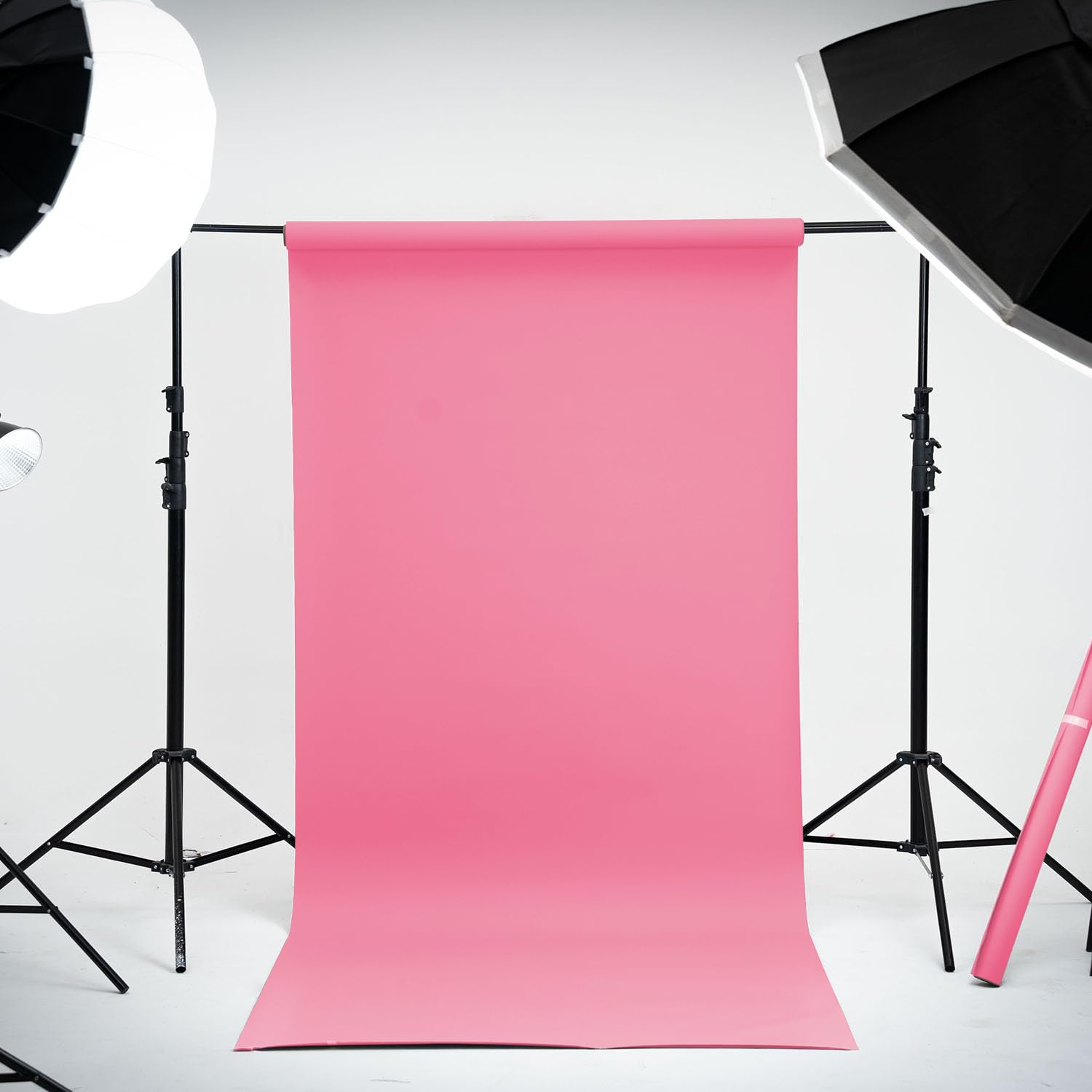 Kate - Papel Continuo sin Costuras Profesional para Fotografía de Productos (1,35x5m, Rosa Clavel Intenso - Tono Carnation)