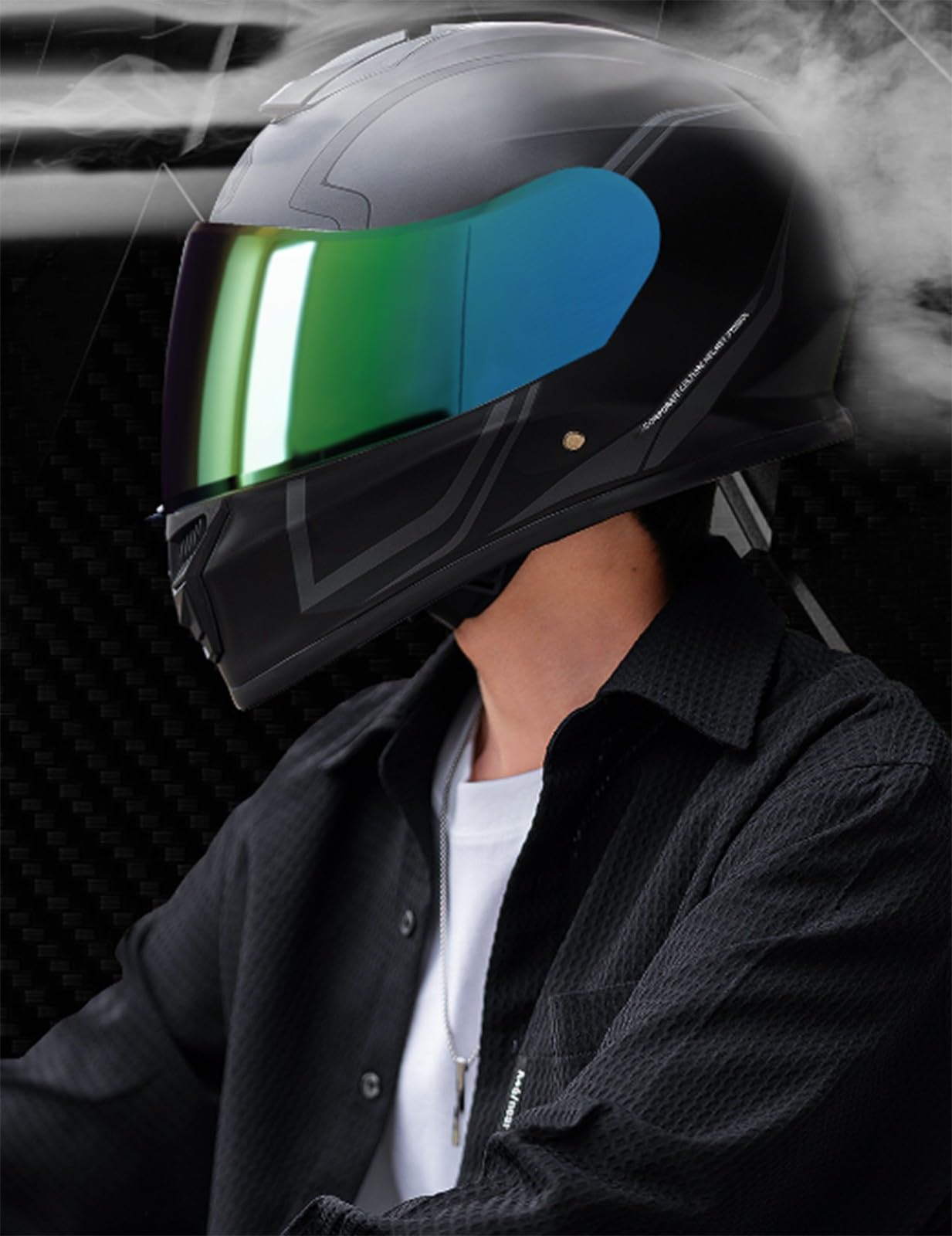 Cascos De Moto Cascos Abatibles Casco Protector Casco Modular De Calle con Doble Visera Casco Homologado ECE para Adultos Hombres Mujeres A,54-61CM
