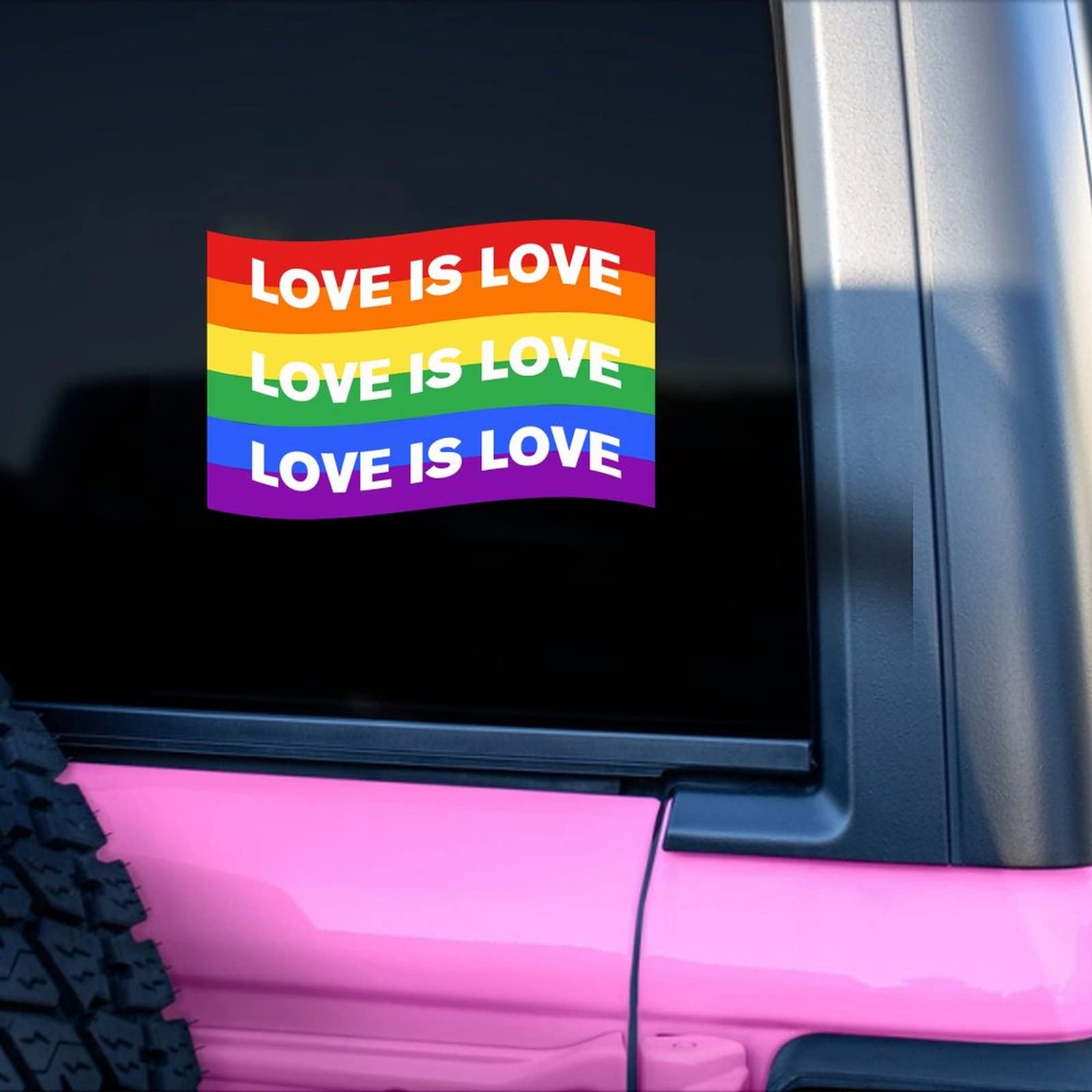 Adesivo in vinile per auto con scritta Love Always Wins, motivo LGBTQ, motivo Love Always Wins, per auto, camion, gay Pride LGBT, uguaglianza e