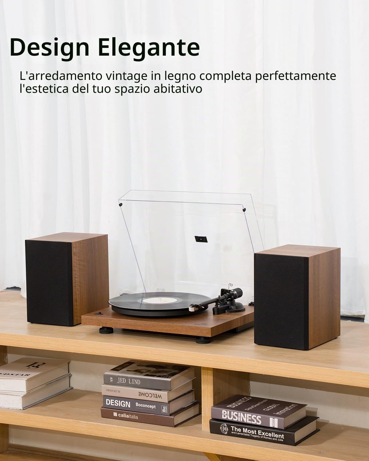 ANGELS HORN Altoparlanti da scaffale attivi Bluetooth Hi-Fi 60 W RMS