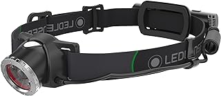 Ledlenser, MH10 Rechargeable Headlamp, High Power LED, Water Resistant, 600 Lumens, Hands-Free Light for Outdoor Use, Camping, Tactical, Hunting, Fishing, Black