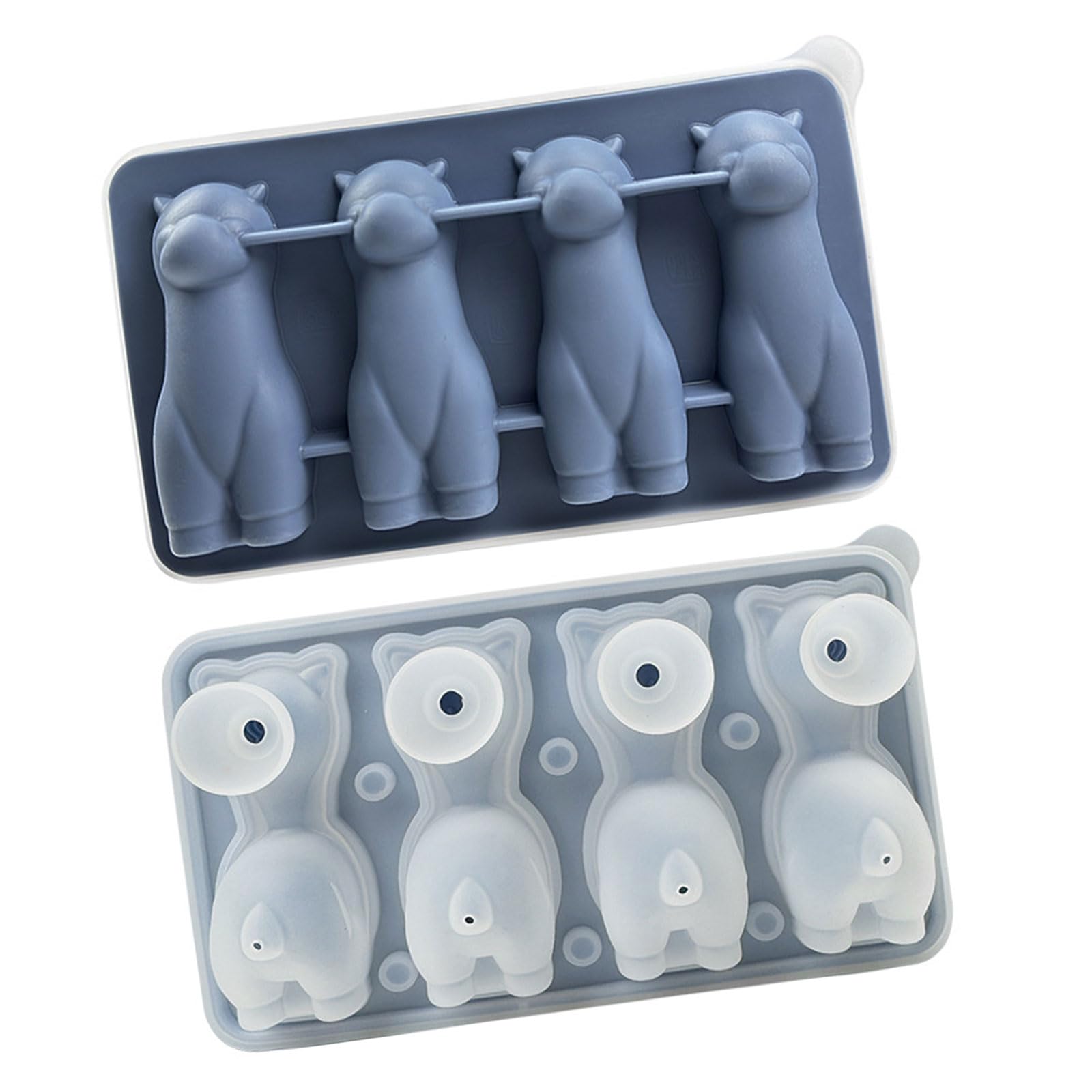 alloneslife Lovely Alpacas Shape Ice Tray Food Grade Silicone Ice Maker Mold Maker for Cocktails, Whiskeys, Soups Mold for Whiskeys Cocktails Small Trays for Freezers