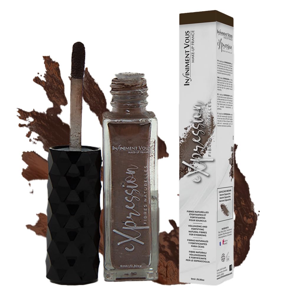 Infiniment You Make Up France- Makeup Brwi Expression Natural Fiber Chocolate, kolorowy tusz do rzęs, ołówek do brwi, tusz do rzęs, utrwalacz brwi, makijaż, farbowanie brwi