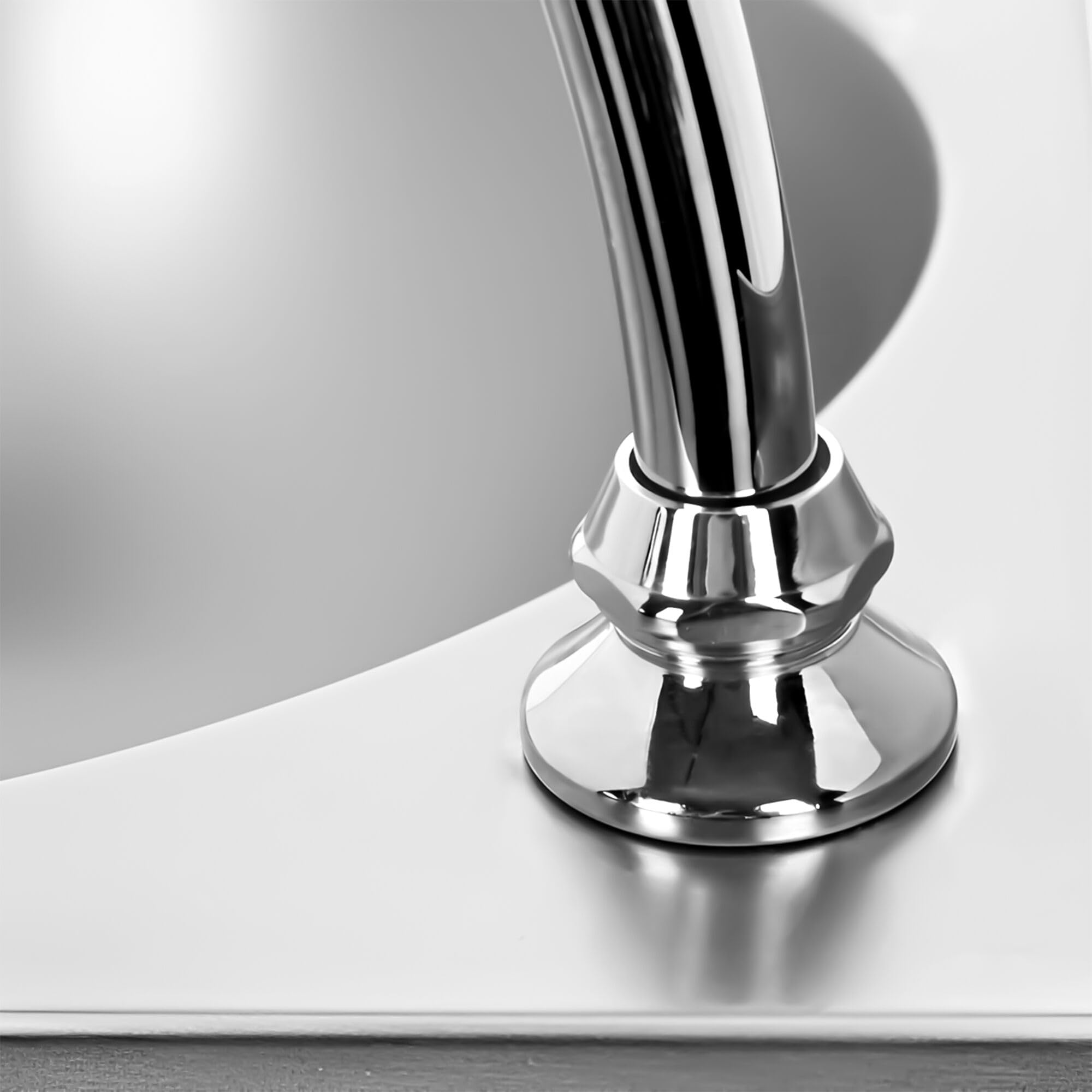 Handwaschbecken - Edelstahl - mit Wasserhahn, Kniebedienung & Seifenspender | Hygienische Kniebedienung, robuster Edelstahl AISI 304, einfache Wandmontage, integrierter Seifenspender, pflegeleicht