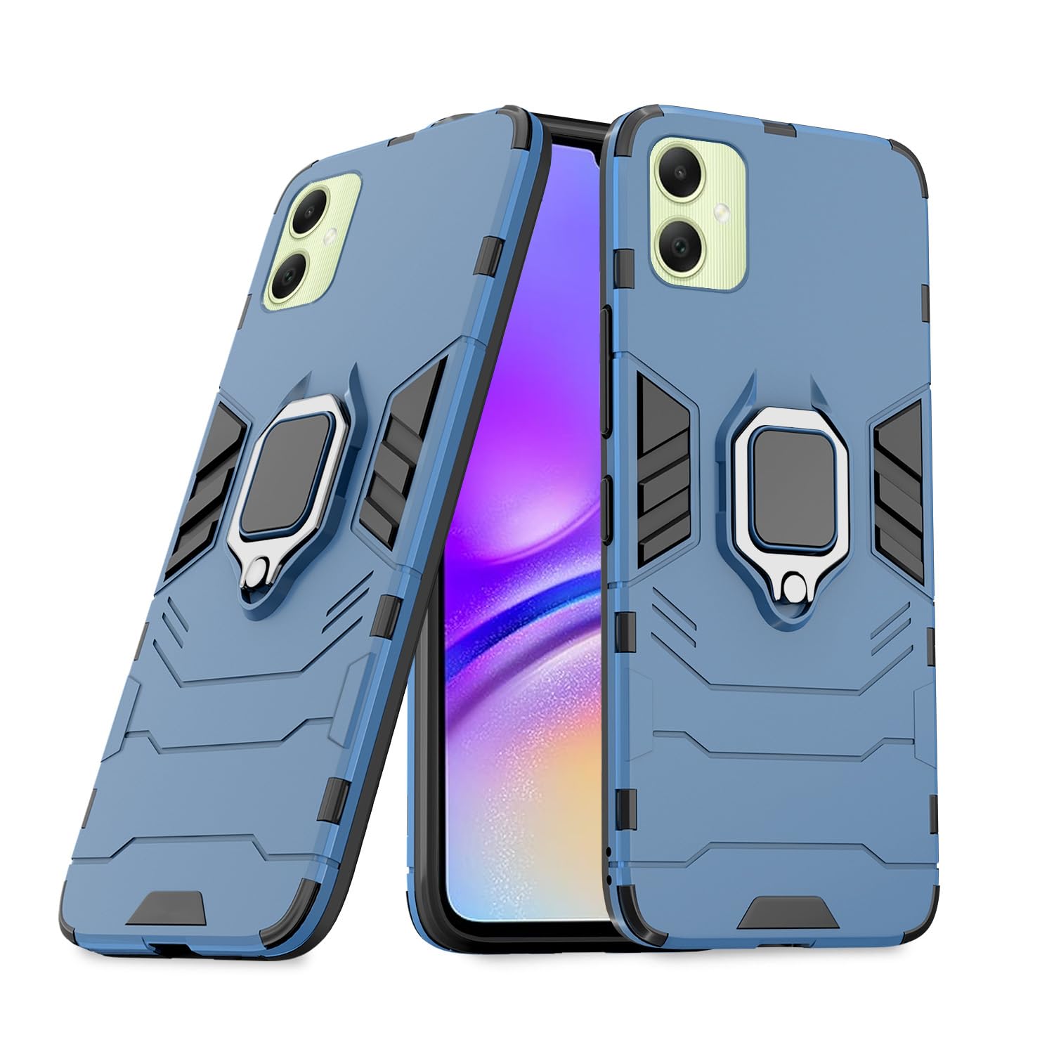 Pikkme Back Cover | D5 Tough Armor Bumper | 360 Protection Case | Ring Holder Stand Case for Samsung Galaxy A05 / M05 / F05 (Blue) (B0CT8WWSQ3) Amazon Price History, Amazon Price Tracker