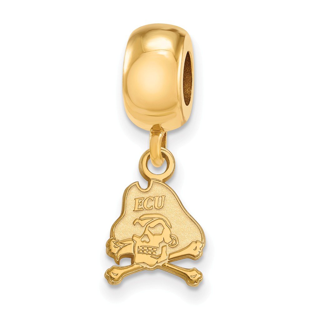 East Carolina Bead Charm Extra Small (3/8 Inch) Dangle (Gold Plated)