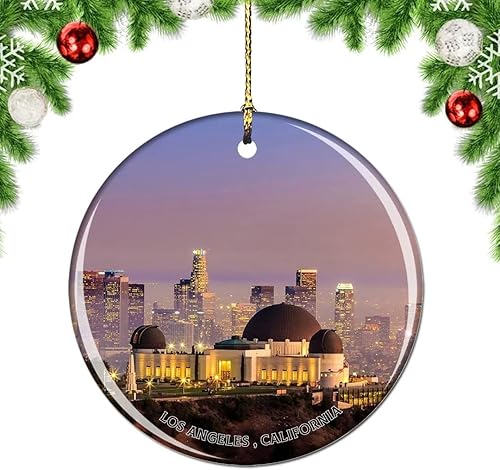Miniatura 6 de Weekino California Los Ángeles Griffith Observatory USA Adorno de árbol de Navidad para decoración colgante colgante de decoración de viaje de