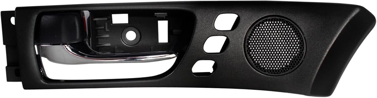 TRQ Front Left Interior Door Handle Chrome & Black Drivers Side Compatible with 2002-2003 Lexus ES300 2004-2006 ES330