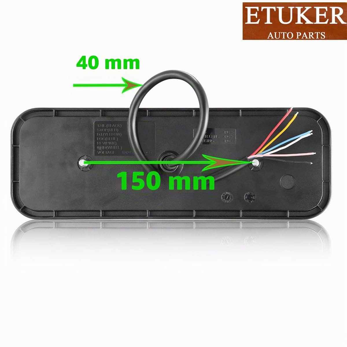 Kit Fanali Posteriori Rimorchio 12V24V LED 2Pcs 6Funzioni Impermeabile Omologati Impermeabile Luci Posteriori con Fendinebbia Luce di Retromarcia per Rimorchio Auto Trattore Camion