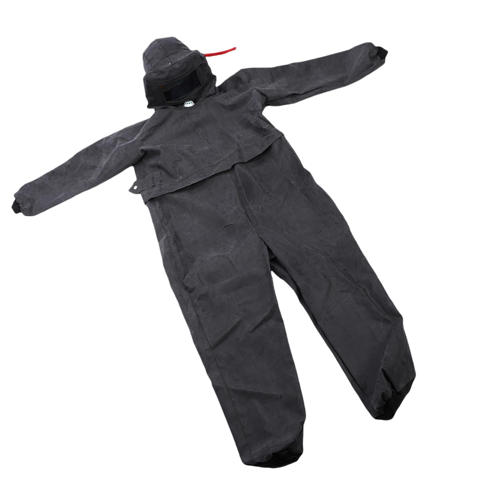 Duokon Tuta per Sabbiatura Abbigliamento Protettivo in Tessuto di Gomma con Casco di Sicurezza Integrato Tubo di Ingresso Dell'aria per la Pulizia con Sabbiatura a Spruzzo