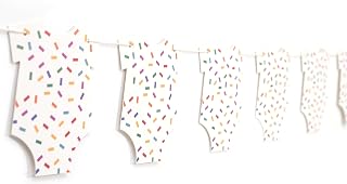 Sprinkle Baby Shower Bodysuit Banner - Donut Baby Shower Onesie Banner,Sprinkle Donut Party Decorations (Sprinkle-1)