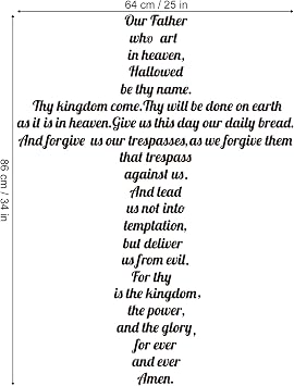 decalmile The Lords Prayer Quotes Our Father who Art Wall Decals Stickers