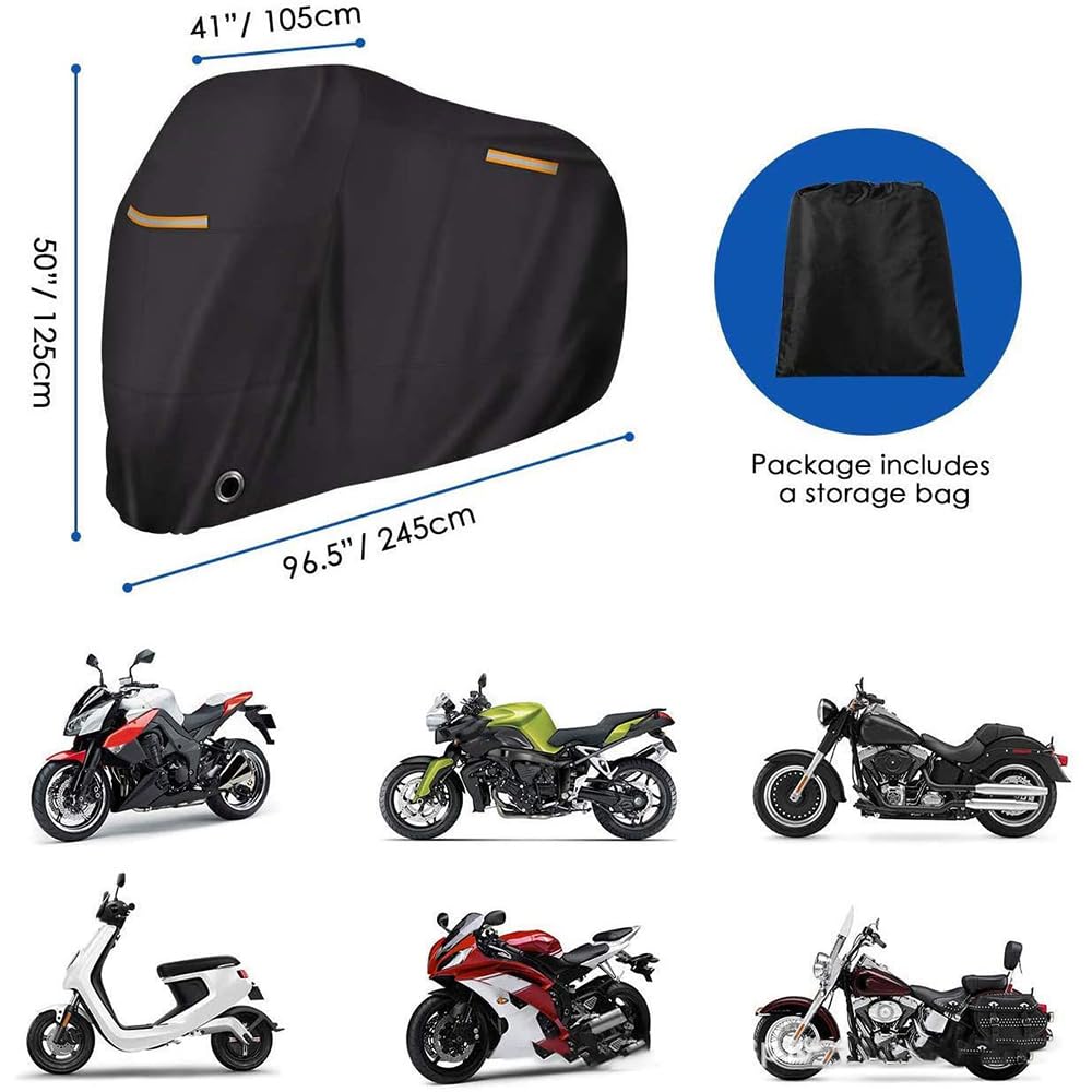 Telo Moto Impermeabile, per BMW R 1250 GS Triple Black 2021-2023 Telo coprimoto da esterno impermeabile e resistente ai raggi UV,A