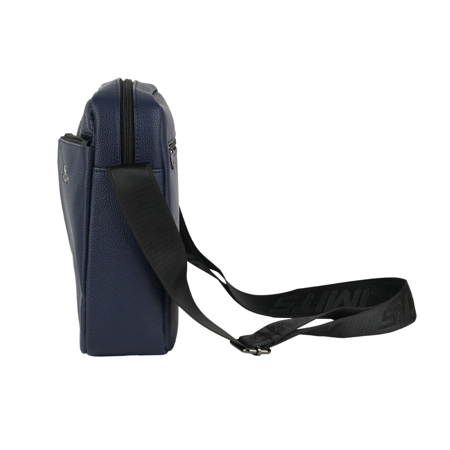 No Limits Bolso de hombre de bandolera ajustable, impermeable, con múltiples bolsillos y forro naranja, piel sintética