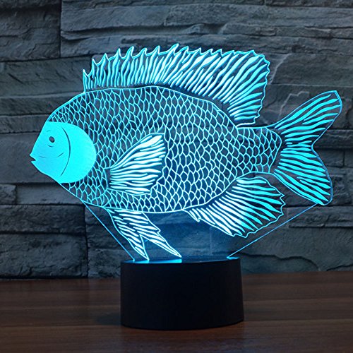 3d Optical Illusions di lampade simpatico pesce