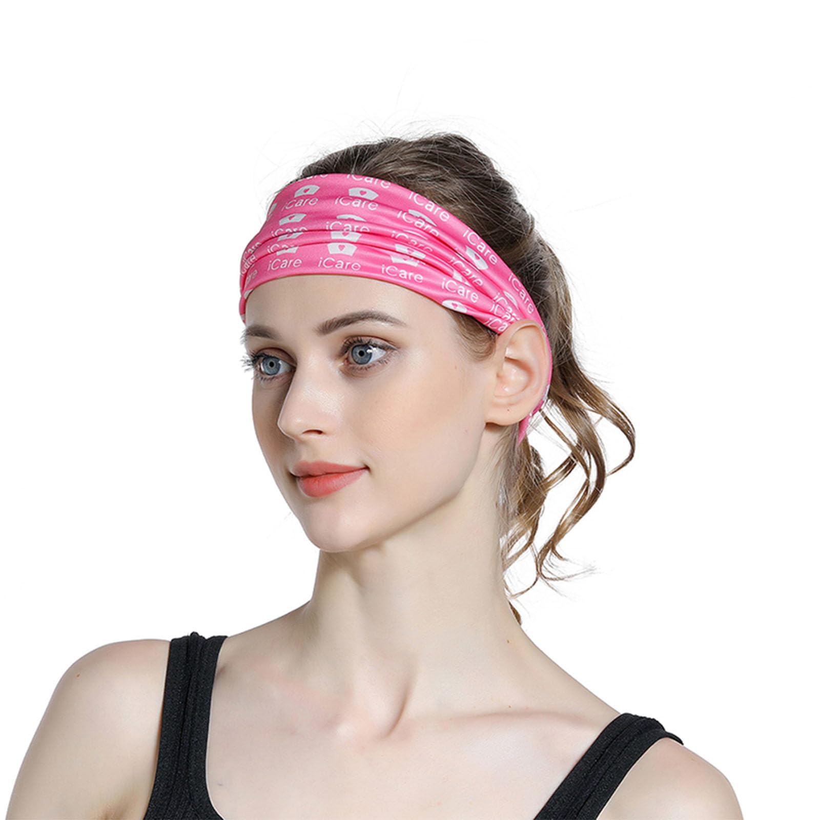 Fascia per capelli da donna per il sudore, per corsa, yoga, palestra, sport, elastica, antiscivolo, per corsa, fitness, fasce elastiche per capelli larghe