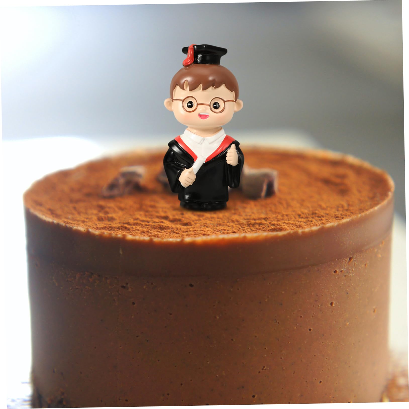 Ciieeo 4stücke Graduation Cake Decoration Resin Figurine Topper Für Abschlussfeiern Essbare Tortendeko Mit Lustigem Design Für Muffins Und Desserts Sicherer Lebensmittelkontakt
