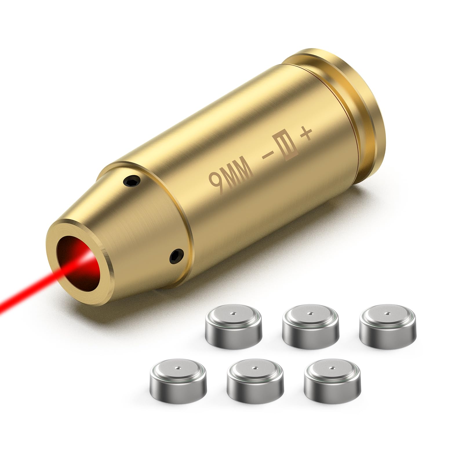 Feyachi Bore Sight Laser 9mm Red Laser Bore sighter Laser Bore Sighting with 3 Sets of Batteries