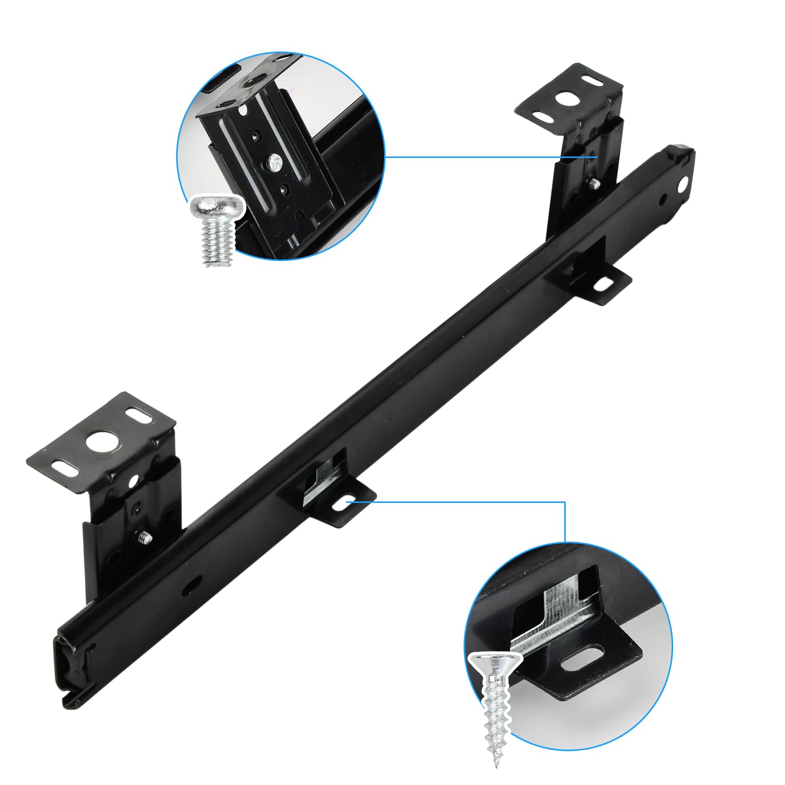 Drawer Runners Keyboard Slide Hardware, 35cm Ball Bearing Runners for Underdesk Keyword Platform/Shelf/Drawer, Heavy Duty - Image 3