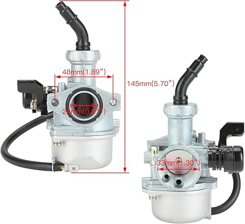 Miniatura 8 de YOXUFA Kit de filtro de aire de carburador PZ22 de 0.866 in para 125cc 110cc Pit Dirt Bike ATV XR CRF50 SSR 70cc TaoTao DB14 DB24 Coolster Apollo