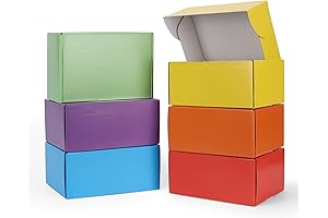 PHAREGE Empty ShoeBoxes 9x6x4 in (18 Pack, 6 Colors)