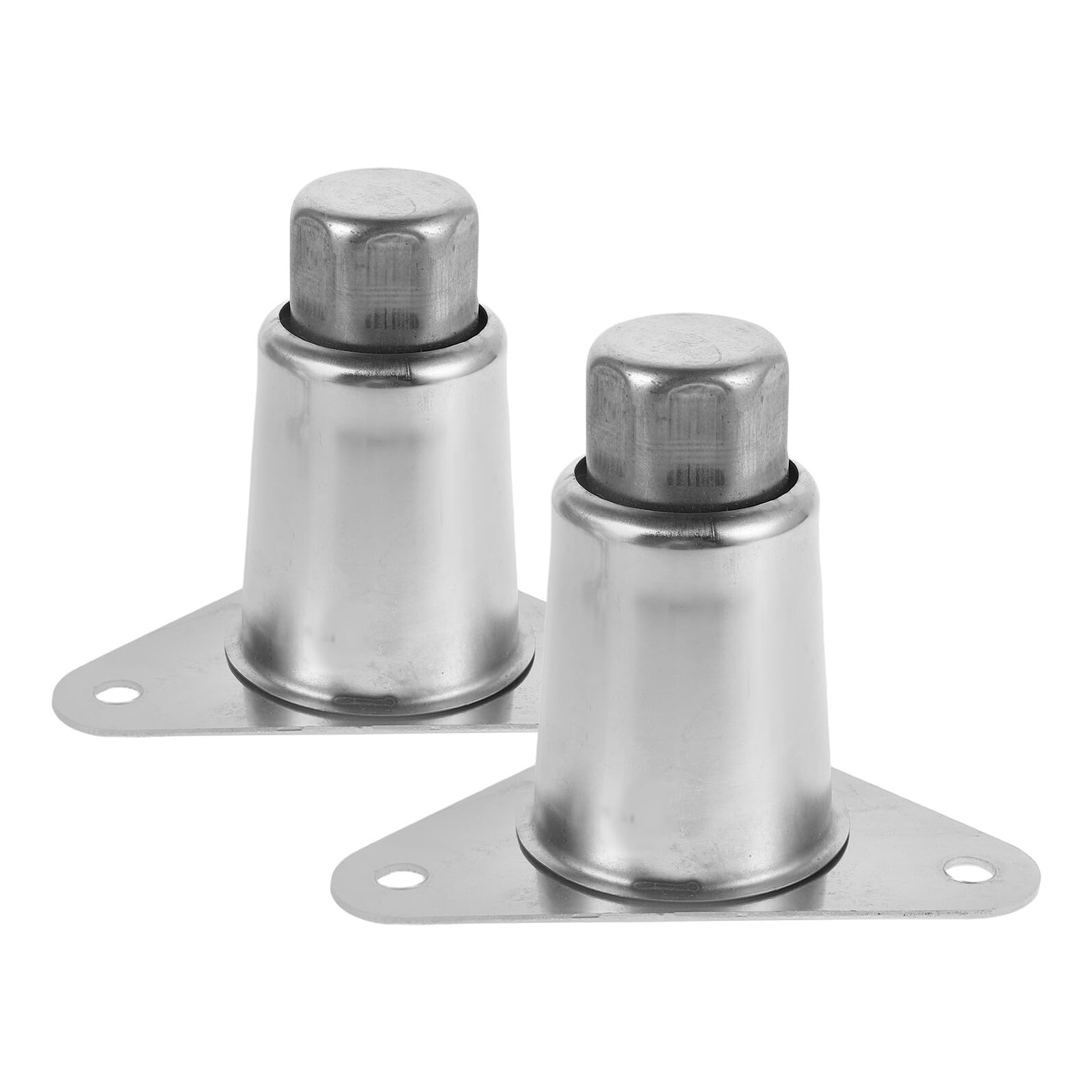 Veemoon Patas de Soporte Ajustables de Acero Inoxidable para Muebles y Estufas, Altura Regulable 10 Cm con Placa Triangular, Set de 2 Piezas, Accesorios Resistentes para Cocina y